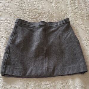 J Crew 100% Wool Classic Gray Lined Women's Skirt Sz 4 Gently Loved
